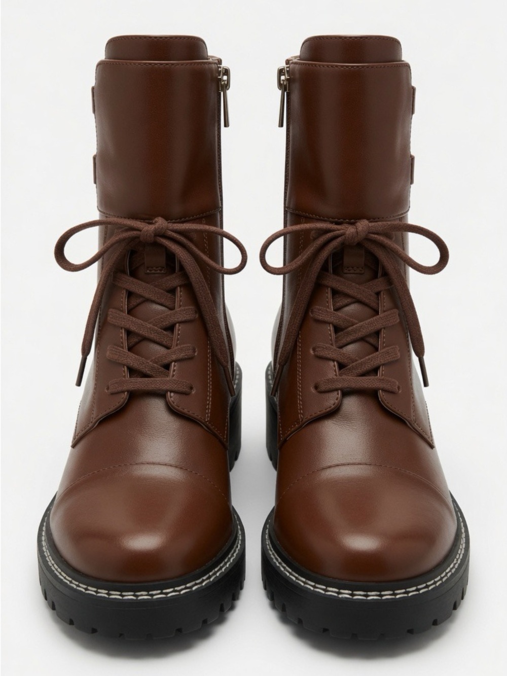 BCBGeneration Women’s Curtis Narrow Calf Combat Boots - Sugar Almond- Size 10M